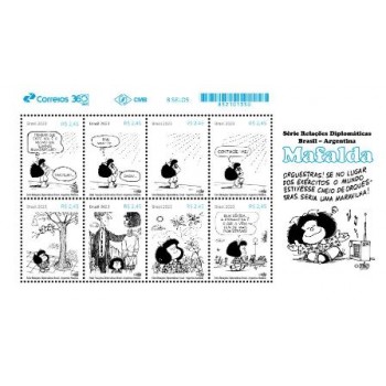 Bloco postal do Brasil de 2023 Mafalda