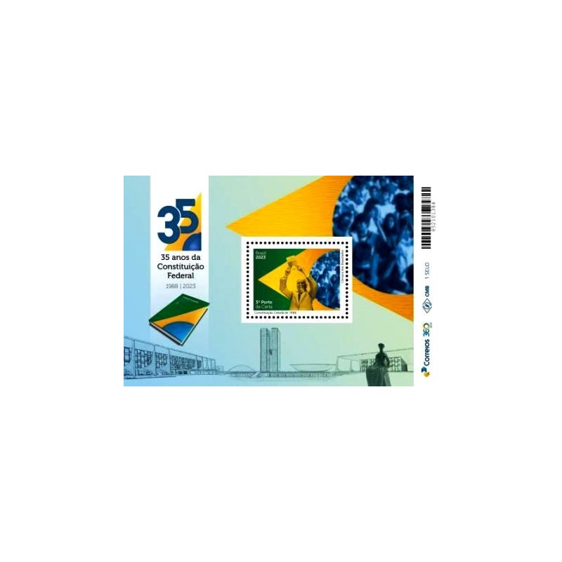 Selo postal do Brasil de 2023 Constituição Cidadã