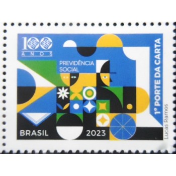 Selo postal do Brasil de 2023 Previdência Social