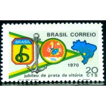 Selo postal do Brasil de 1970 - Vitória dos Aliados M