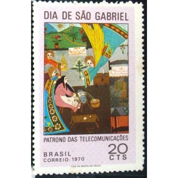 Selo postal do Brasil de 1970 São Gabriel M