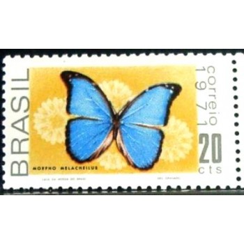 Selo postal do Brasil de 1971 Morpho M