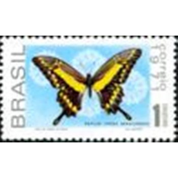 Selo postal do Brasil de 1971 Papilio M