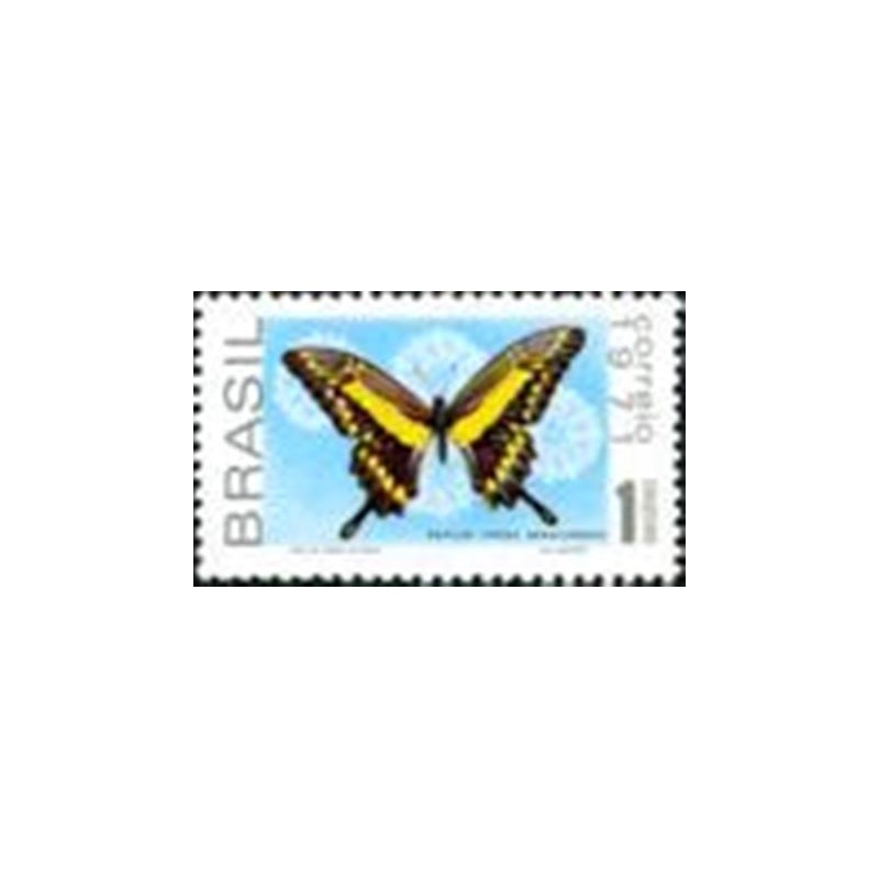 Selo postal do Brasil de 1971 Papilio M