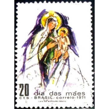 Imagem similar à do selo postal do Brasil de 1971 Dia das Mães U