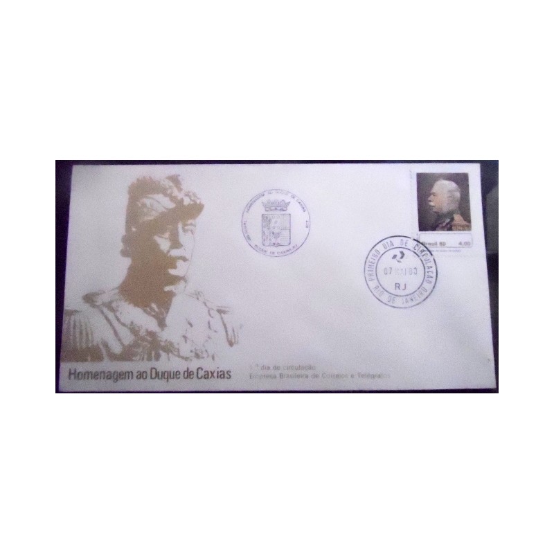 Envelope FDC Oficial de 1980 Duque de Caxias 11936