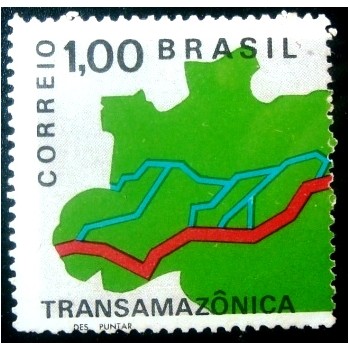 Selo postal do Brasil de 1971 - Transamazônica M