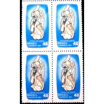 Quadra de selos postais do Brasil de 1971 São Gabriel