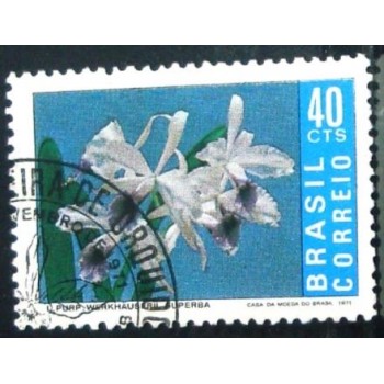 Selo postal do Brasil de 1971 Laelia M1D