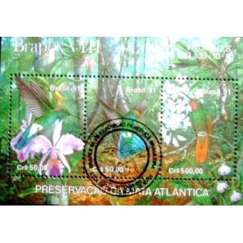 Bloco postal do Brasil de 1991 - LUBRAPEX 91 MCC