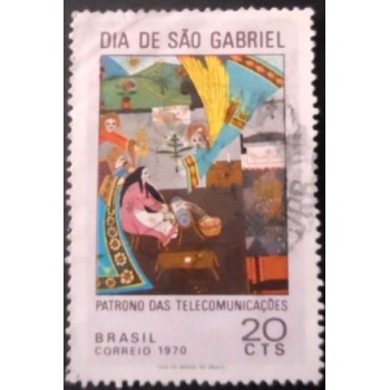 Imagem similar à do selo postal do Brasil de 1970 - Dia de São Gabriel U