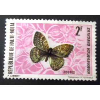 Selo postal do Alto Volta de 1971 Guineafowl