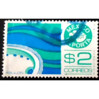 Selo postal do México de 1976 Abalone