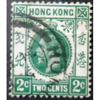 Selo postal de Hong Kong de 1912 King George V