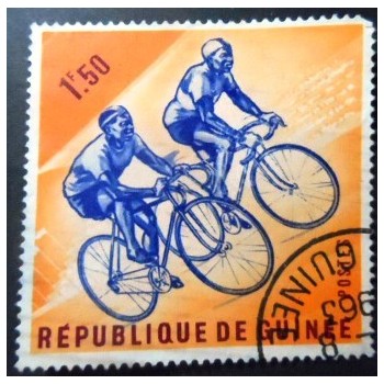 Selo postal do Guineé de 1963 Cycling