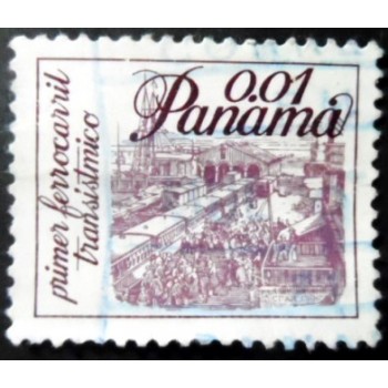 Selo postal do Panamá de 1980 Colon Station St. Charles Hotel