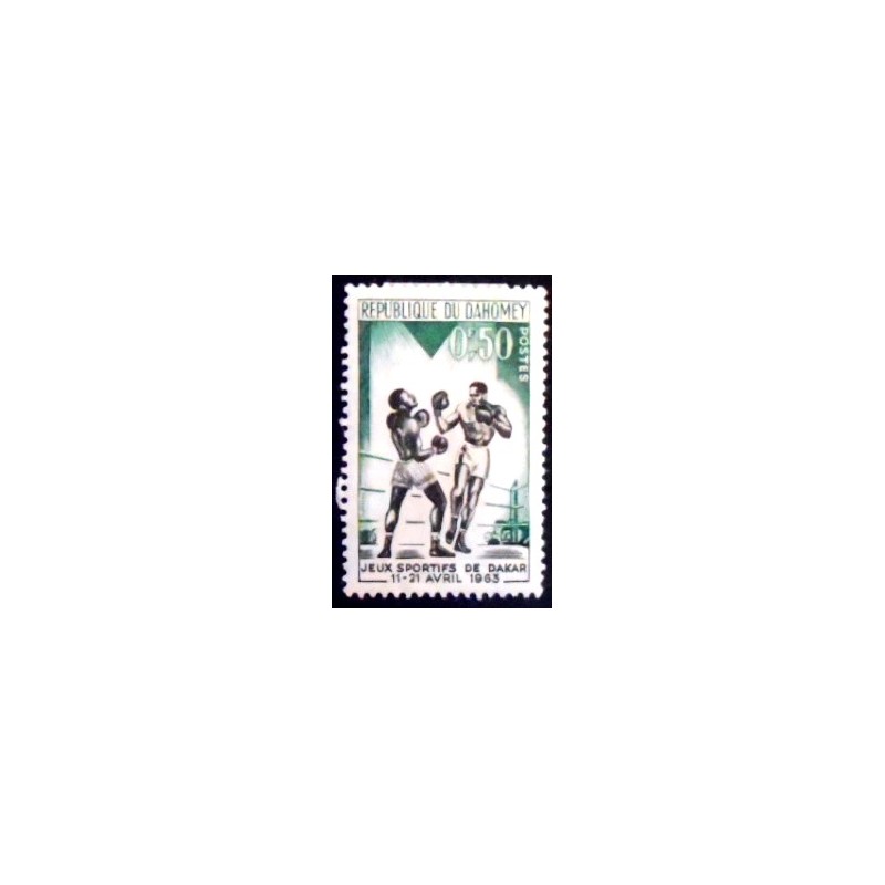 Selo postal de Daomé de 1963 Boxing N