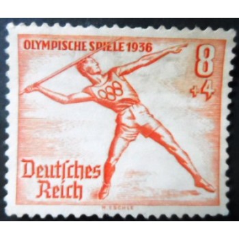 Selo postal da Alemanha Reich de 1936 Javelin throw