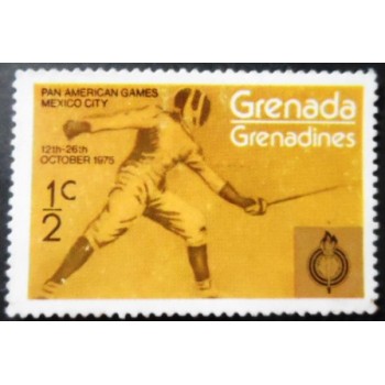 Selo postal de Granada-Grenadines de 1975 Fencing N