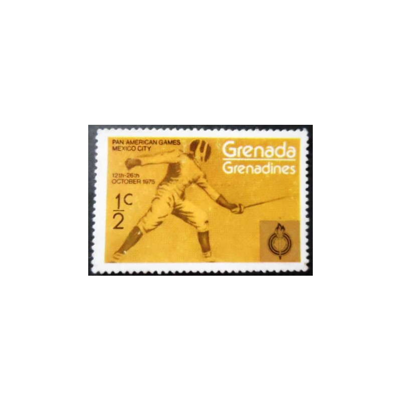 Selo postal de Granada-Grenadines de 1975 Fencing N