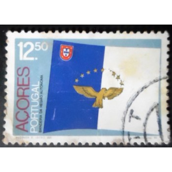 Selo postal de Açores de 1983 Azores Flag