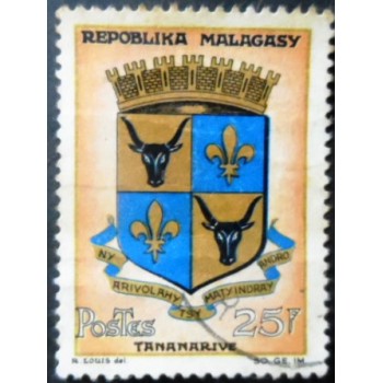 Selo postal de Madagascar de 1963 Tananarive