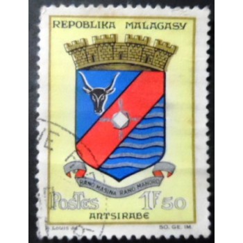 Selo postal de Madagascar de 1964 Antsirabé