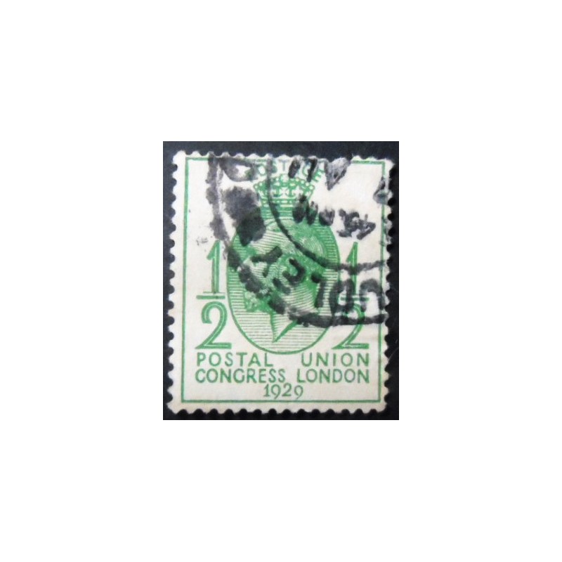 Selo postal do Reino Unido de 1929 Postal Union Congress ½