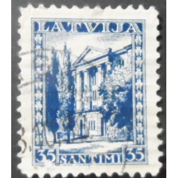 Selo postal da Letônia de 1934 Government Palace U
