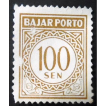 Selo postal da Indonésia de 1962 Numeral 100