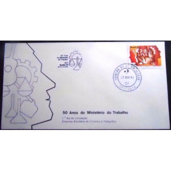 FDC Oficial de 1981 nº 240 Ministério do Trabalho 13926