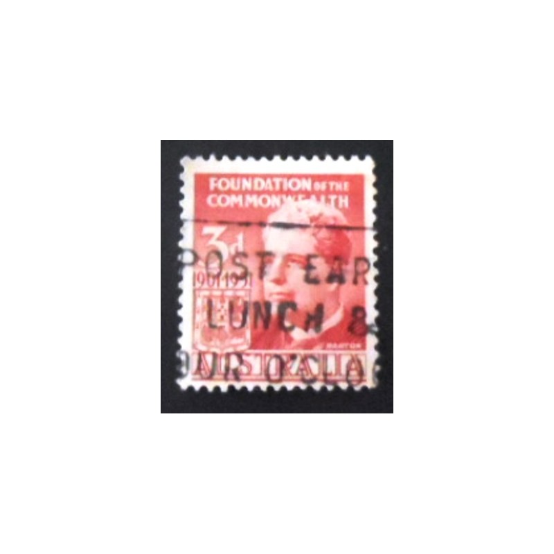 Selo postal da Austrália de 1951 Edmund Barton