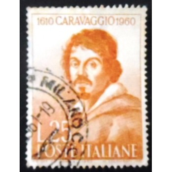 Selo postal da Itália de 1960 Caravaggio