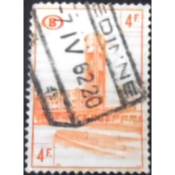 Selo postal da Bélgica de 1954 Nord Station