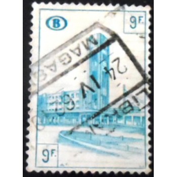 Selo postal da Bélgica de 1954 Nord Station 9