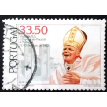 Selo postal de Portugal de 1982 Visit of Pope John Paul II