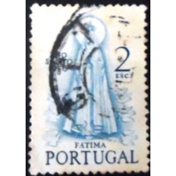 Selo postal de Portugal de 1950 Madonna of Fatima 2 U