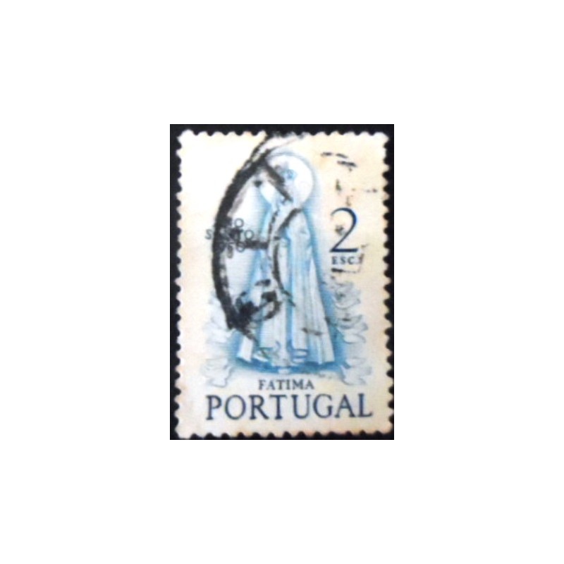 Selo postal de Portugal de 1950 Madonna of Fatima 2 U