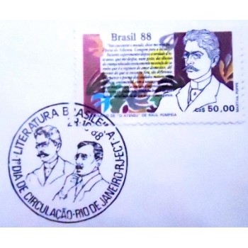 FDC Oficial de 1988 nº 454 O Ateneu 3765 - detalhe