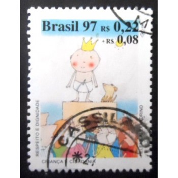 Selo postal do Brasil de 1997 Respeito e Dignidade U