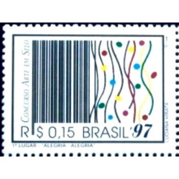 Selo postal do Brasil de 1997 Alegria Alegria