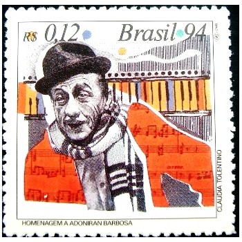Selo postal do Brasil de 1994 Adoniran Barbosa M