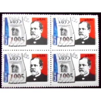 Quadra de selos postais do Brasil de 1995 - Louis Pasteur