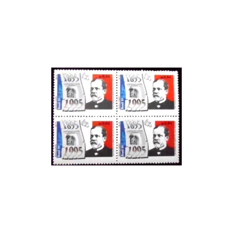 Quadra de selos postais do Brasil de 1995 - Louis Pasteur