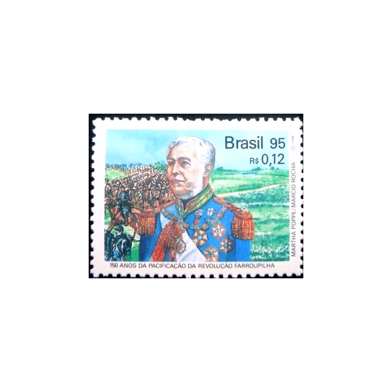 Selo postal do Brasil de 1995 Duque de Caxias M