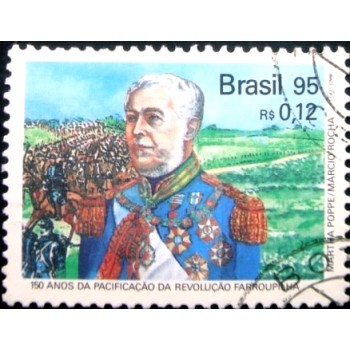 Imagem similar à do selo postal do Brasil de 1995 Duque de Caxias U