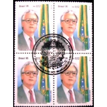 Quadra de selos postais do Brasil de 1995 Itamar Franco M1C