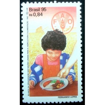 Selo postal do Brasil de 1995 FAO