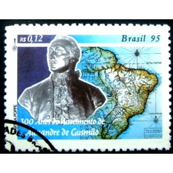 Selo postal do Brasil de 1995 Alexandre de Gusmão NCC