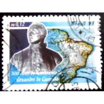 Selo postal do Brasil de 1995 Alexandre de Gusmão U